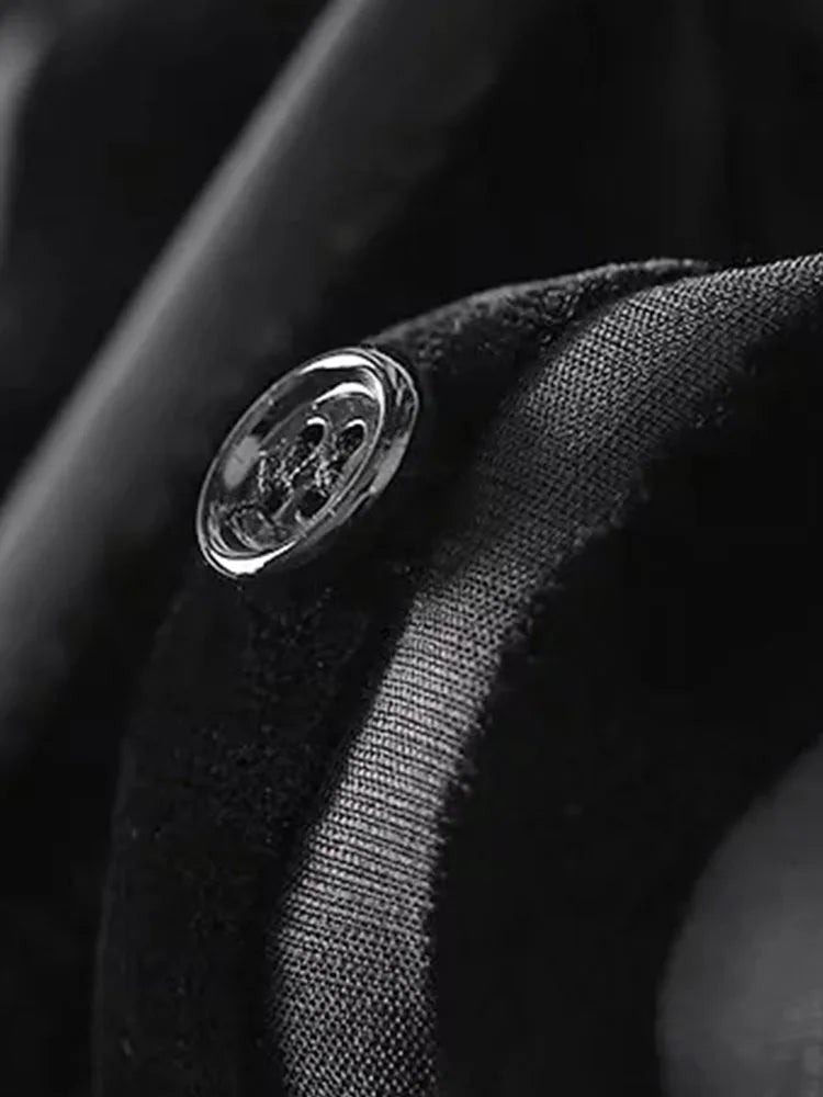 Women Black Oversize Shirt Striped Velvet Shirts Woman Long Sleeve Shirts and Blouses Female Semi Sheer Women's Shirts