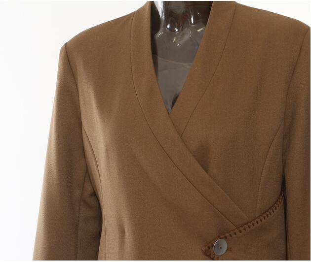 Irregular structured long windbreaker jacket