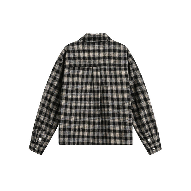 Plaid Long Sleeve Shirt Cotton Flannel Casual Fashion Unisex Fit