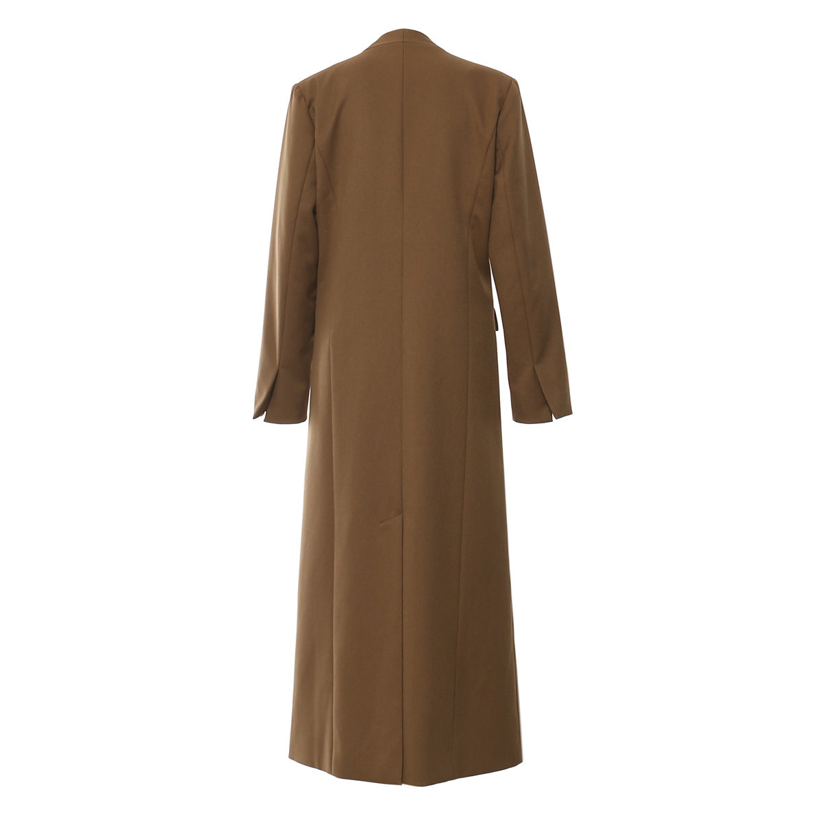 Irregular structured long windbreaker jacket