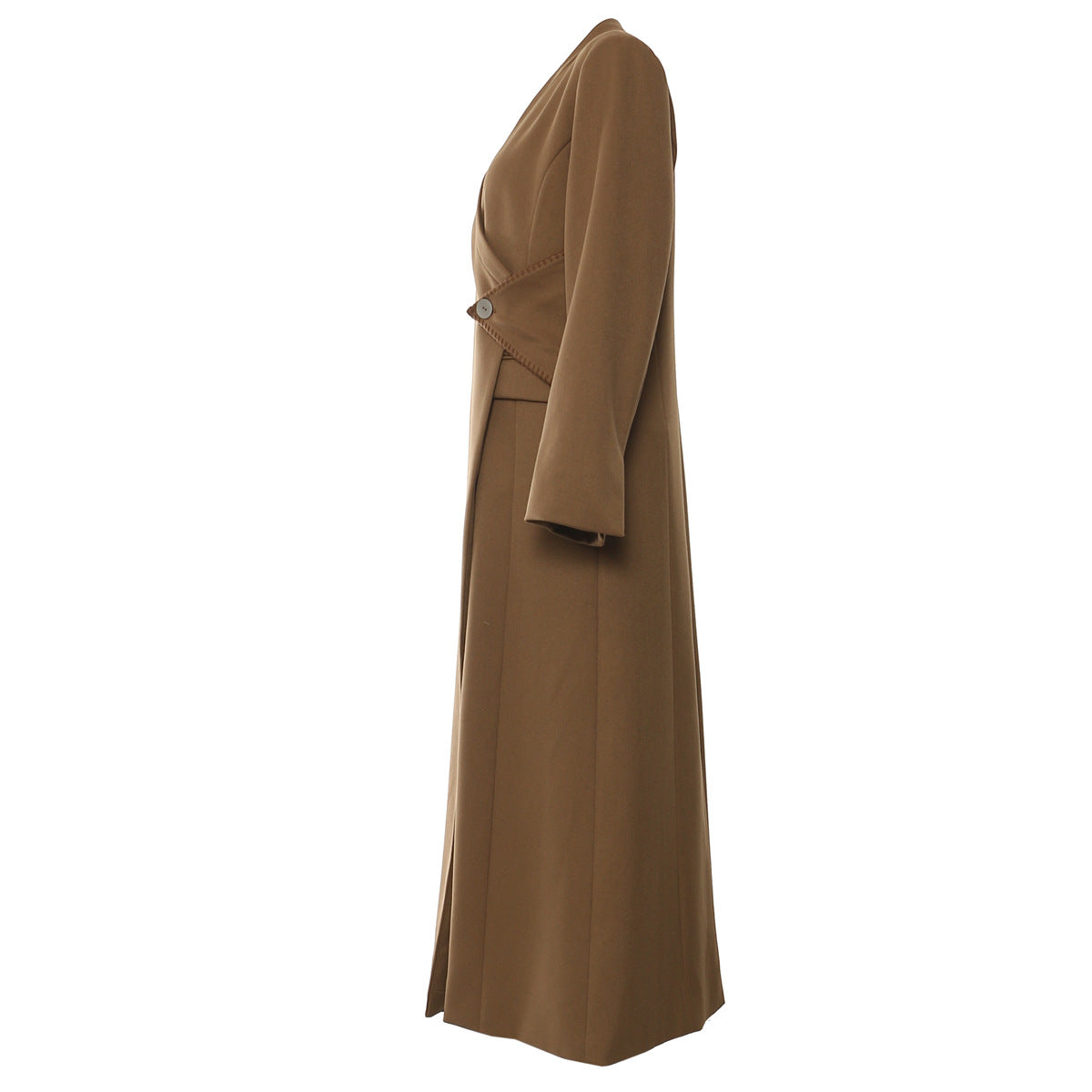 Irregular structured long windbreaker jacket