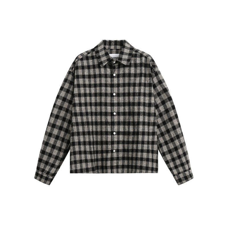 Plaid Long Sleeve Shirt Cotton Flannel Casual Fashion Unisex Fit